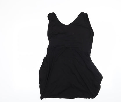 Womens UK Size XL Preworn Black Basic Blouse