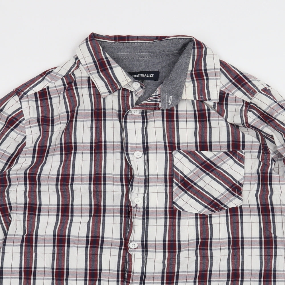 Mens UK Size XS Preworn White  Button-Up Long Sleeve Casual Shirt