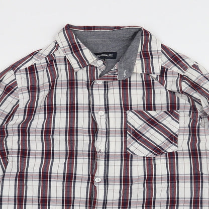 Mens UK Size XS Preworn White  Button-Up Long Sleeve Casual Shirt
