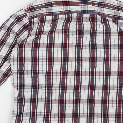 Mens UK Size XS Preworn White  Button-Up Long Sleeve Casual Shirt