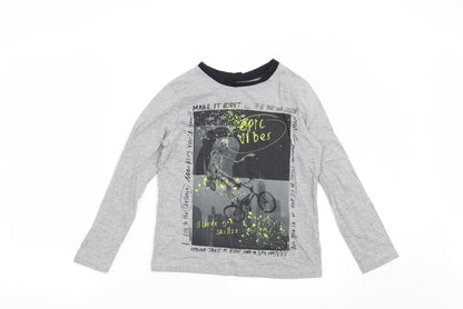 George Boys Grey   Basic T-Shirt Size 9-10 Years  - Epic Vibes