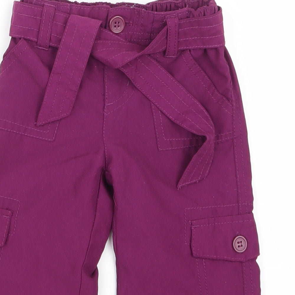 Earlydays Girls Purple   Cargo Trousers Size 6-9 Months
