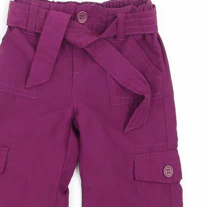 Earlydays Girls Purple   Cargo Trousers Size 6-9 Months
