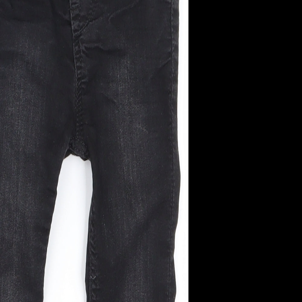 H&M  Girls Black   Cargo Jeans Size 12-18 Months
