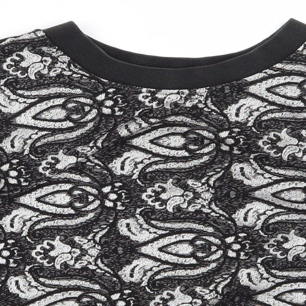 Womens UK Size 8 Topshop Black Basic T-Shirt