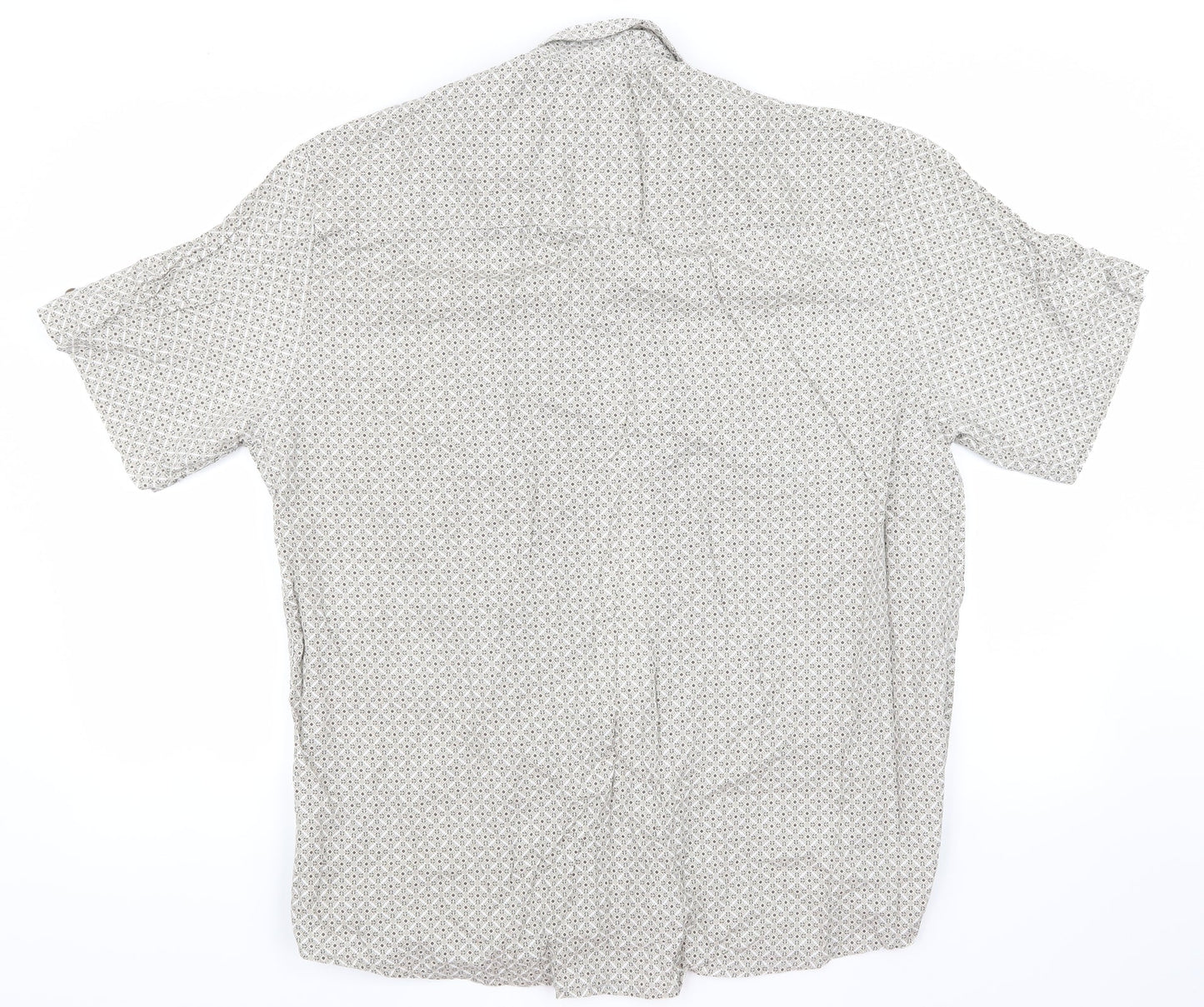 ACW85 Mens Beige Check   Button-Up Size XL