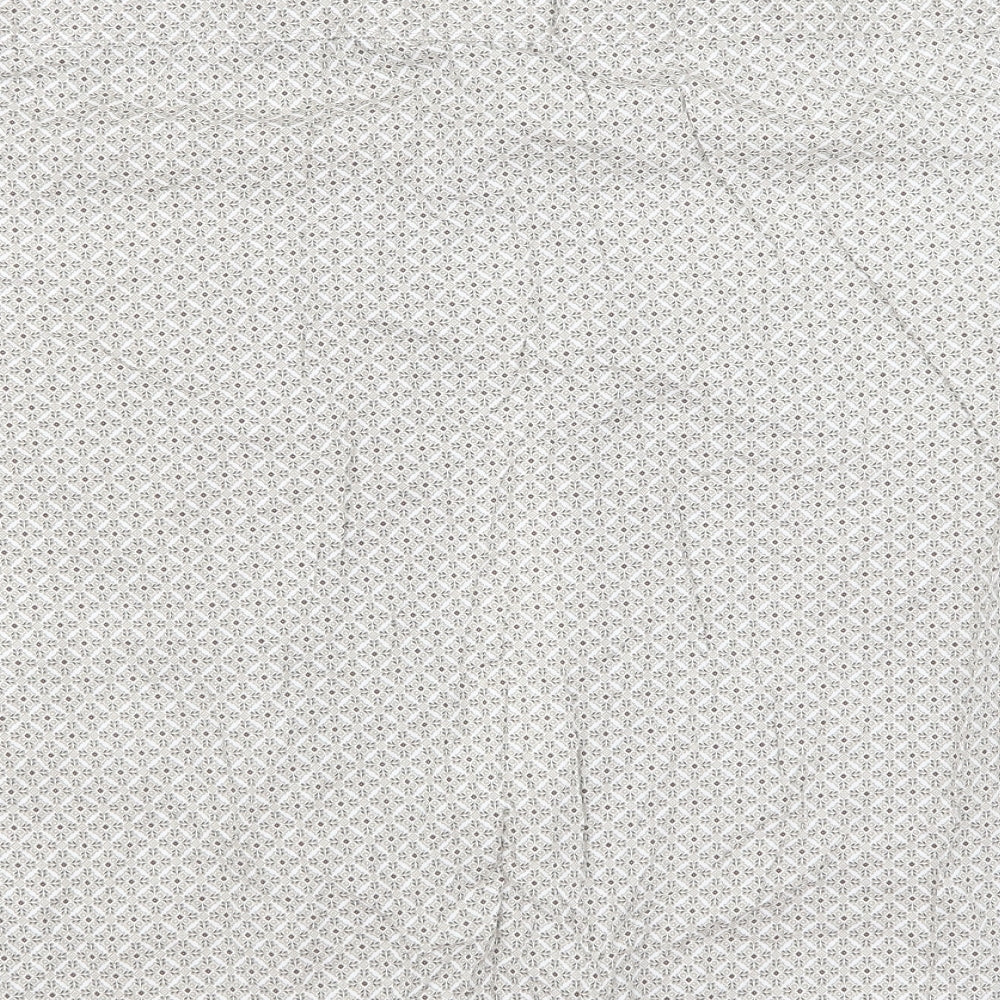 ACW85 Mens Beige Check   Button-Up Size XL