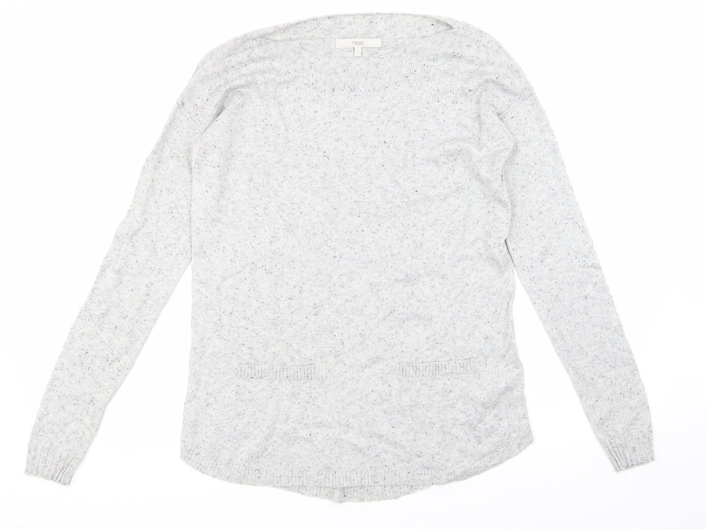 Womens UK Size 8 NEXT Grey Henley Sweatshirt