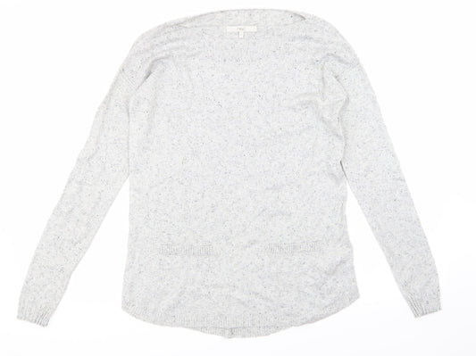 Womens UK Size 8 NEXT Grey Henley Sweatshirt