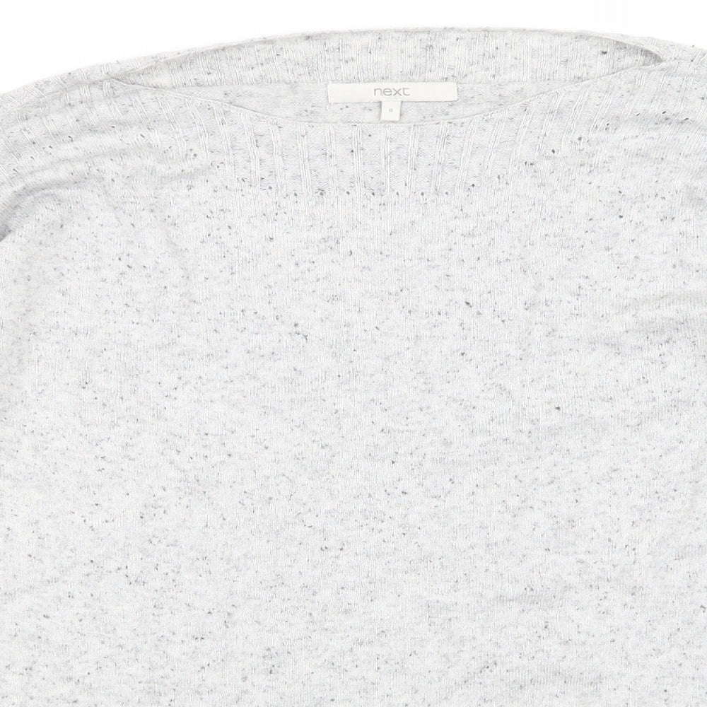 Womens UK Size 8 NEXT Grey Henley Sweatshirt