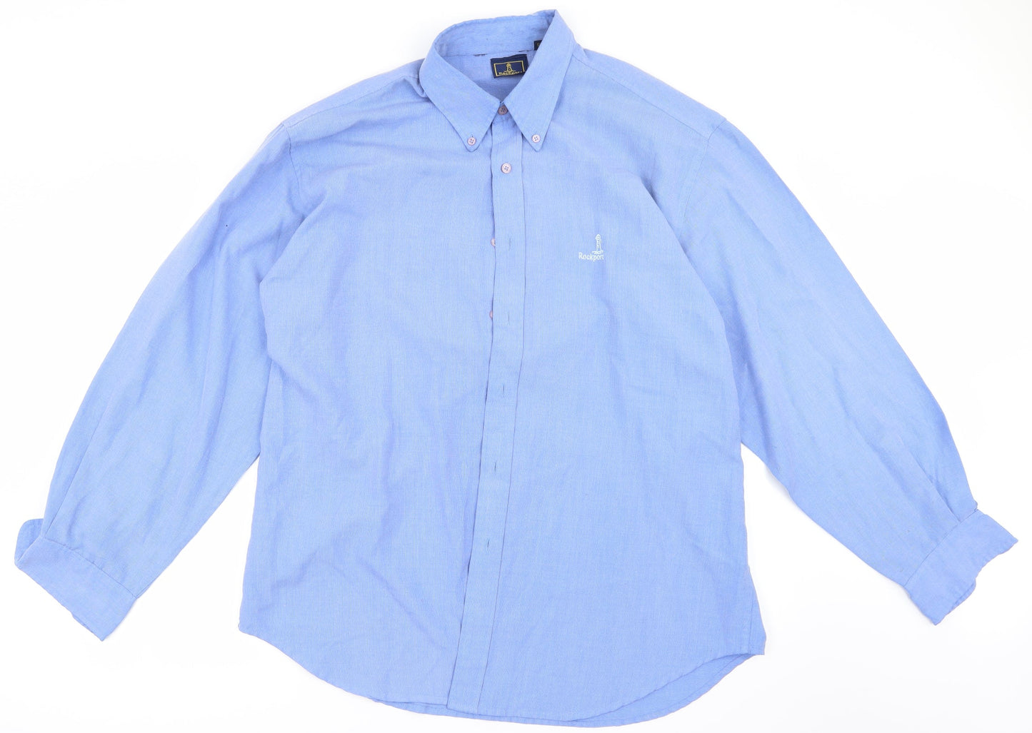 Rockport Mens Blue    Button-Up Size XL