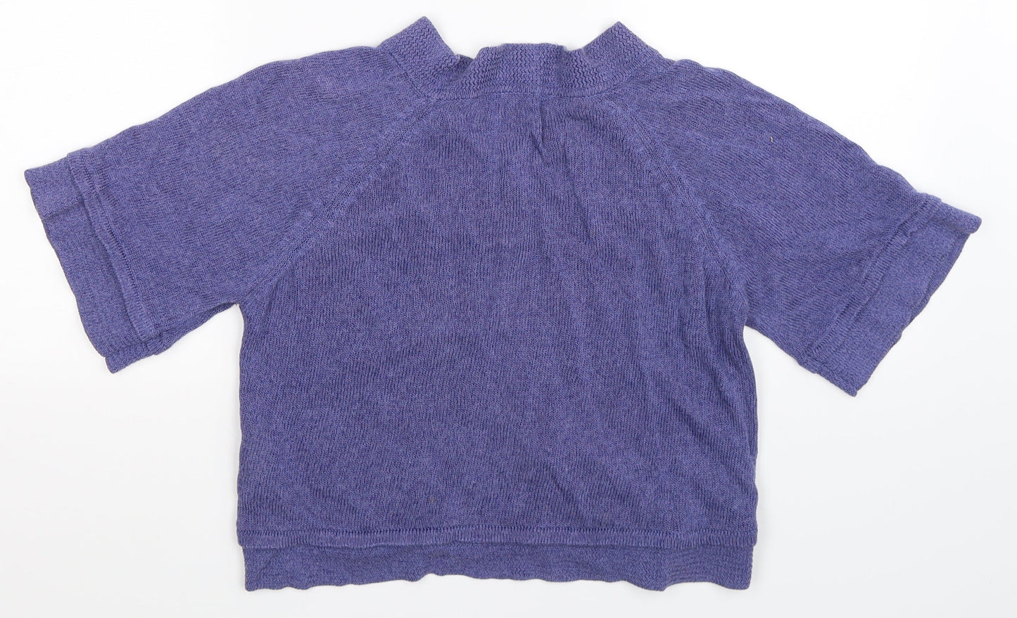 Text Womens Purple  Knit Cardigan Jumper Size M