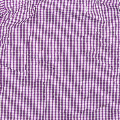 American Eagle Outfitters Mens Purple Check   Button-Up Size L