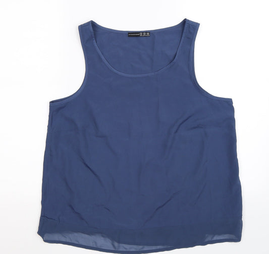Womens UK Size 14 Atmosphere Blue Basic Tank