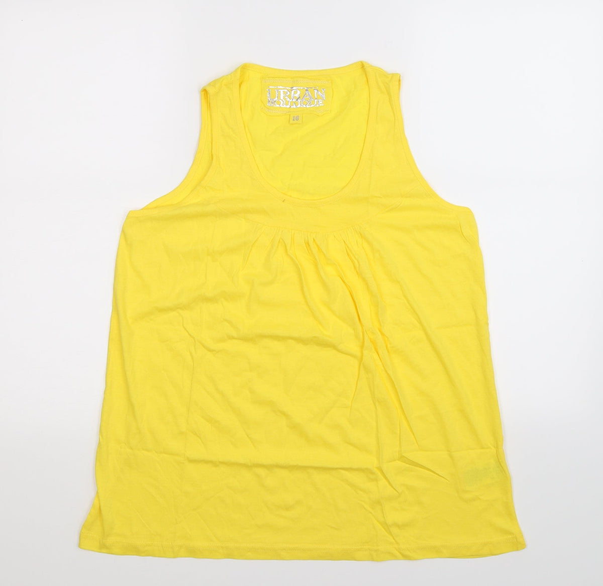 Urban Boutique Womens Yellow   Basic Tank Size 16