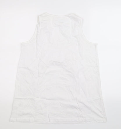 Urban Boutique Womens White   Basic Tank Size 16