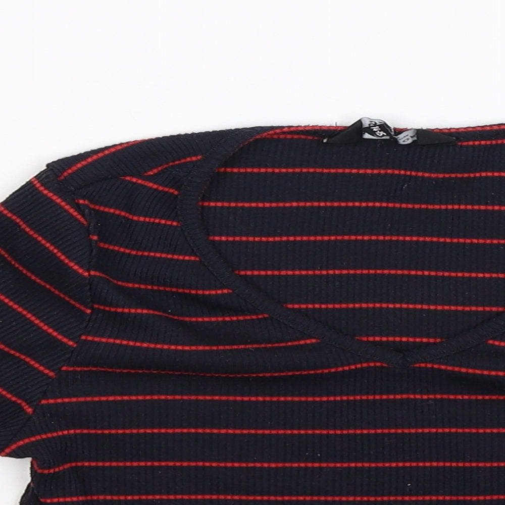 New Look Girls Blue Striped  Pullover Jumper Size 14-15 Years