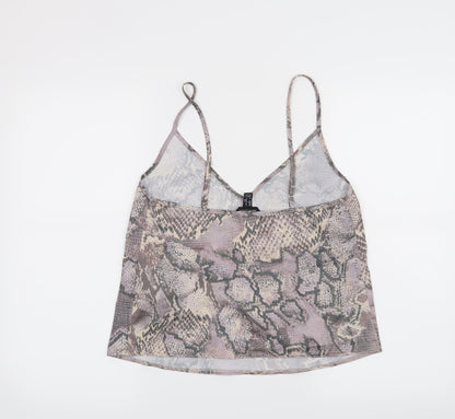 Womens UK Size 8 New Look Purple Cropped Tank