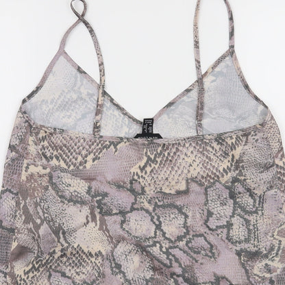 Womens UK Size 8 New Look Purple Cropped Tank