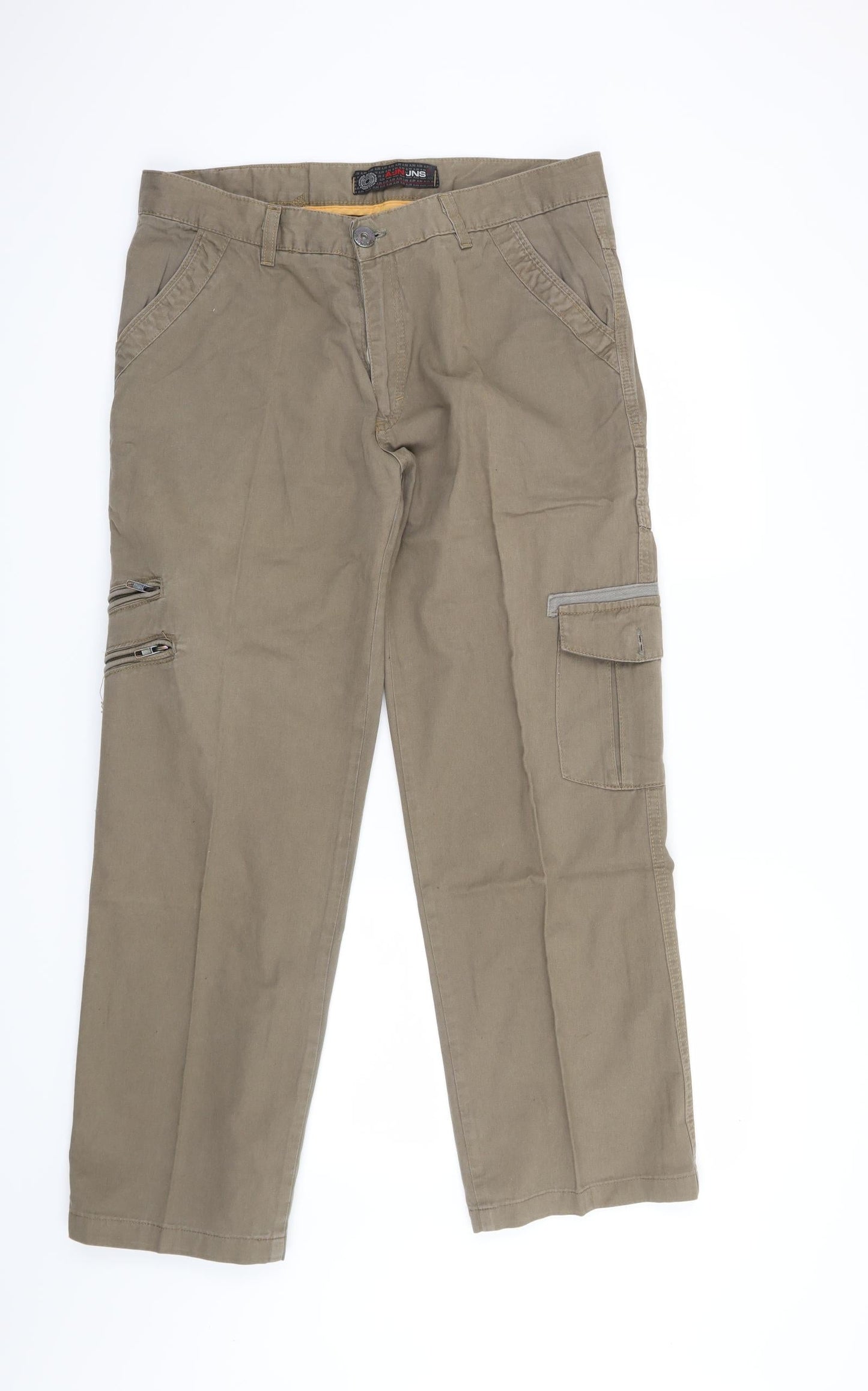 AJN JNS Mens Beige   Straight Jeans Size 33 in L28 in