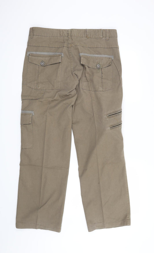 AJN JNS Mens Beige   Straight Jeans Size 33 in L28 in