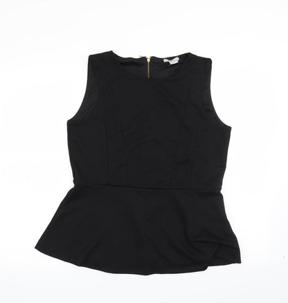 Womens UK Size L H&M Black Basic Blouse