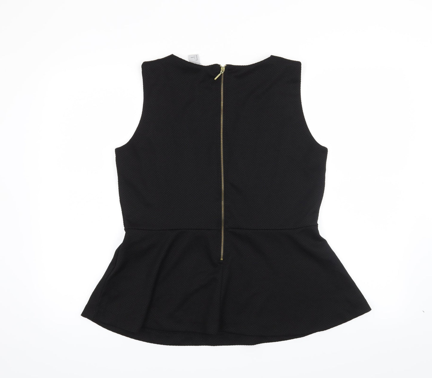 Womens UK Size L H&M Black Basic Blouse