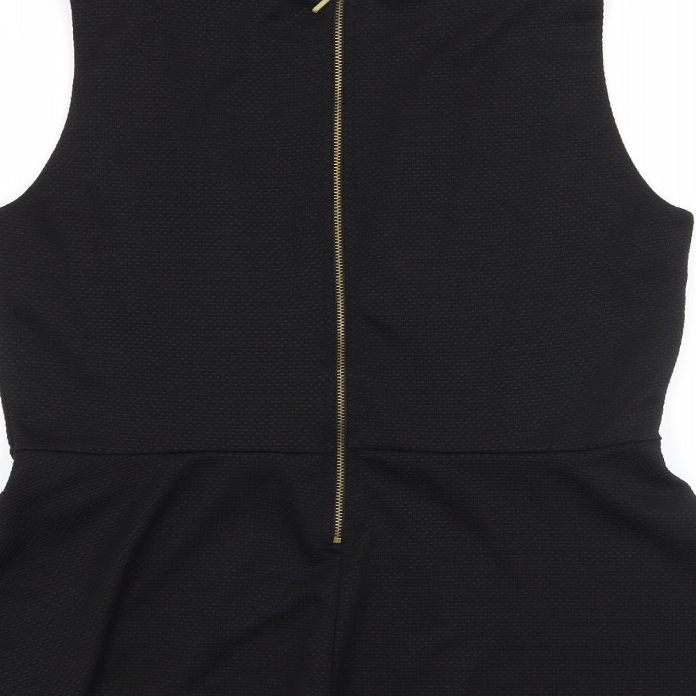 Womens UK Size L H&M Black Basic Blouse