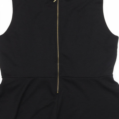Womens UK Size L H&M Black Basic Blouse