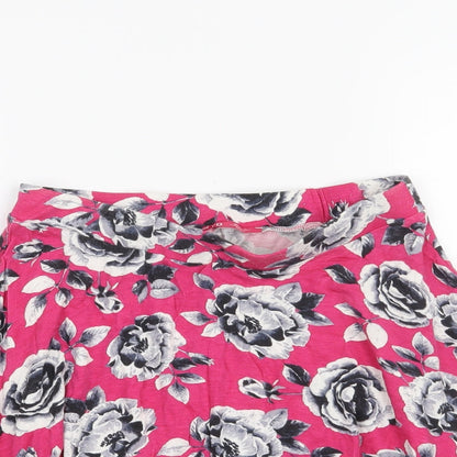 YD Girls Orange Floral  Skater Skirt Size 10-11 Years