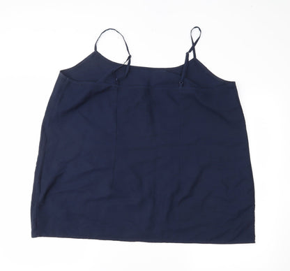 M&S Womens Blue   Basic Blouse Size 22