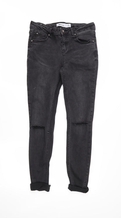 Womens UK Size 12 Skinny Regular Fit Skinny Black Jeans