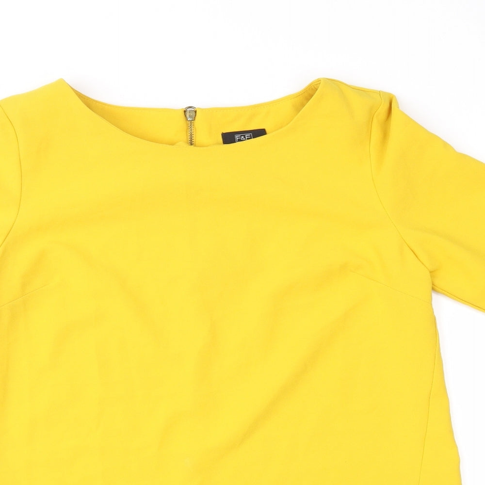 F&F Womens Yellow   Basic Blouse Size 6