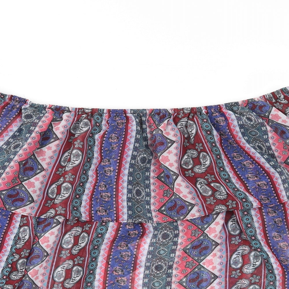 Atmosphere Womens Purple Paisley  Basic Blouse Size 12