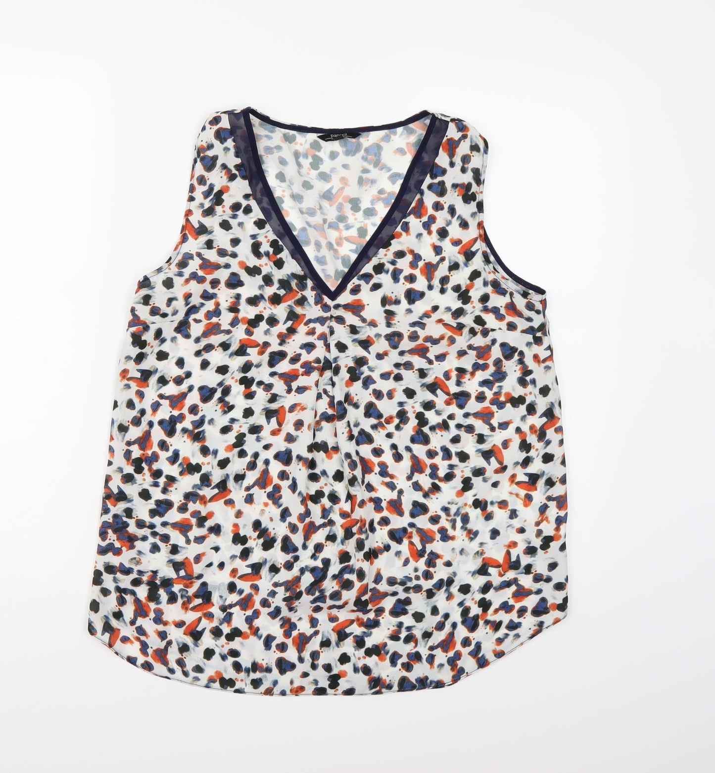Womens UK Size 8 Papaya White Camisole Tank
