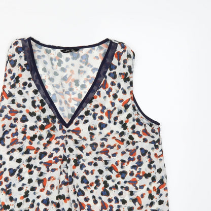 Womens UK Size 8 Papaya White Camisole Tank