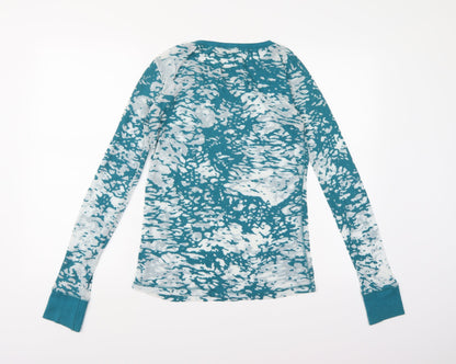 Poof Excellence Womens Blue  Knit Pullover Jumper Size L