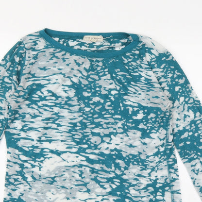 Poof Excellence Womens Blue  Knit Pullover Jumper Size L