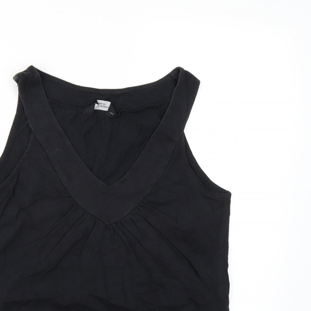 Womens UK Size 14 Dorothy Perkins Black Camisole Tank