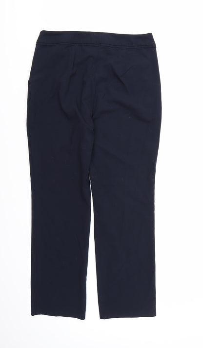 Womens UK Size 10 Marks and Spencer Regular Fit Dress Pants Blue Trousers