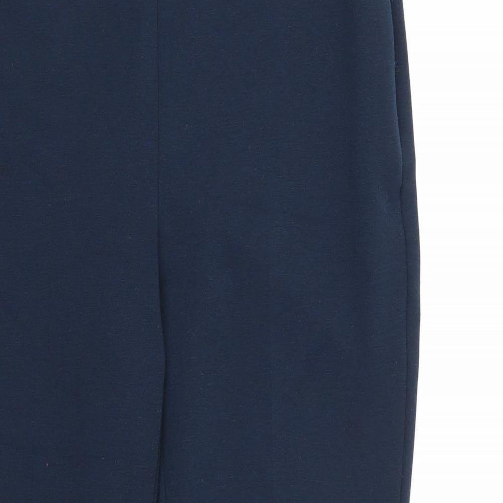 Womens UK Size 12 BHS Regular Fit Dress Pants Blue Trousers