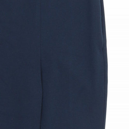 Womens UK Size 12 BHS Regular Fit Dress Pants Blue Trousers