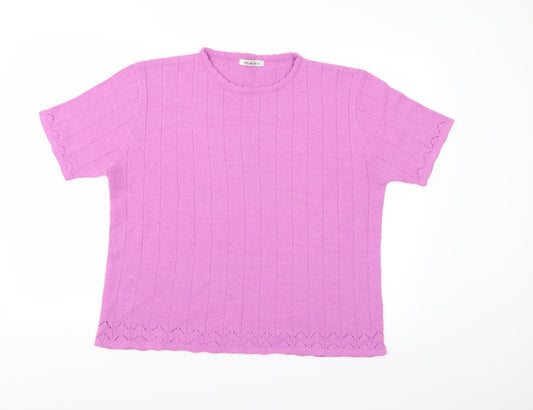 Berkertex Womens Purple  Knit Pullover Jumper Size 18