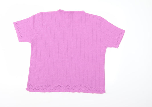 Berkertex Womens Purple  Knit Pullover Jumper Size 18