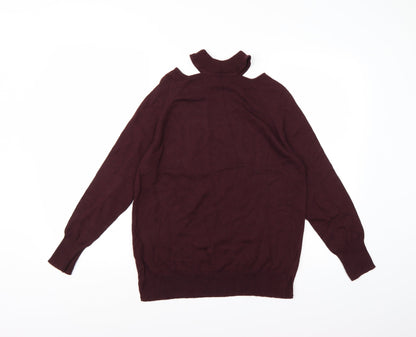 F&F Womens Purple  Knit Pullover Jumper Size 8