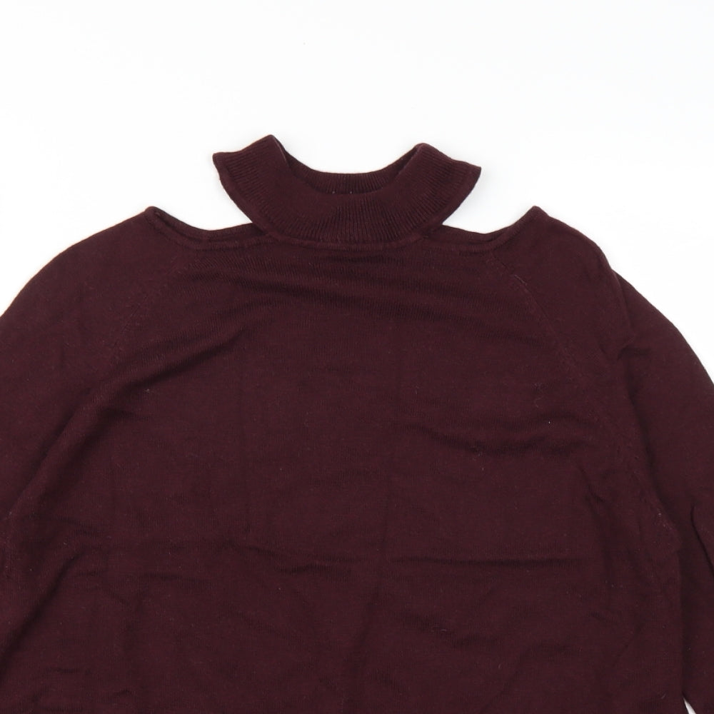 F&F Womens Purple  Knit Pullover Jumper Size 8