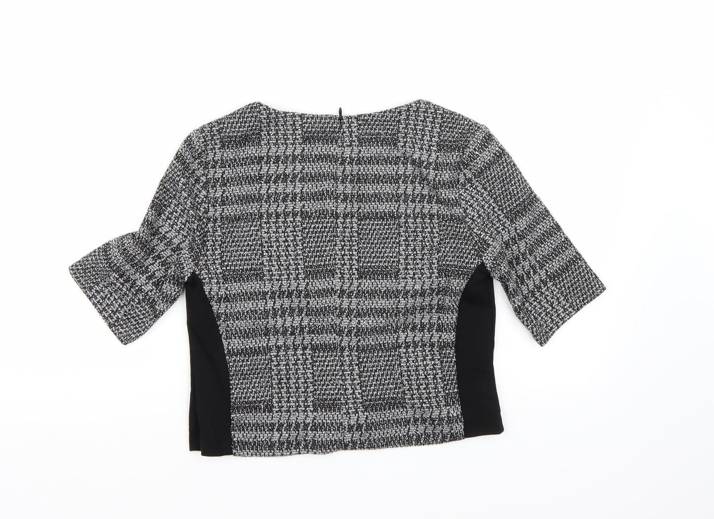 Eliane Rose Womens Black Check  Basic Blouse Size S