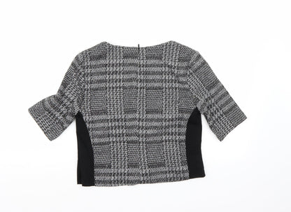 Eliane Rose Womens Black Check  Basic Blouse Size S