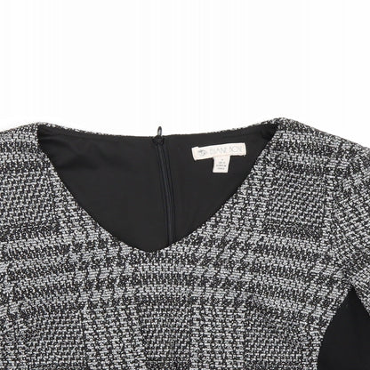 Eliane Rose Womens Black Check  Basic Blouse Size S