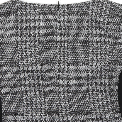 Eliane Rose Womens Black Check  Basic Blouse Size S